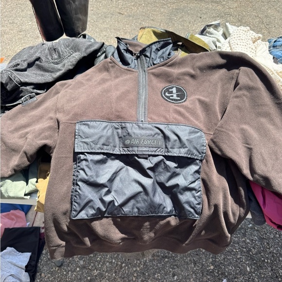 Nike Brown and Black Fleece Pullover - Picture 1 of 3
